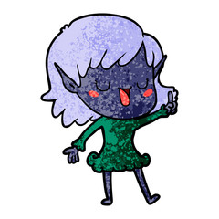 cartoon elf girl