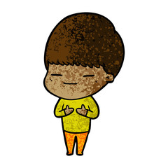 cartoon smug boy