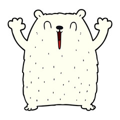 happy polar bear cartoon