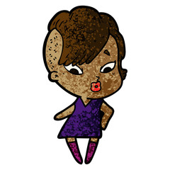 cartoon surprised girl