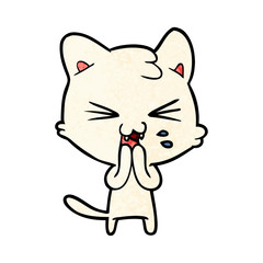 cartoon cat hissing