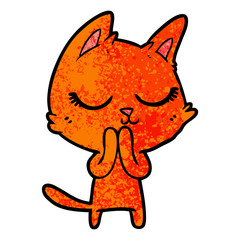 calm cartoon cat