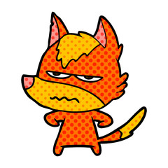 angry fox cartoon character