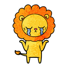 crying cartoon lion