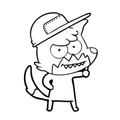 cartoon grinning fox