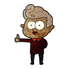 cartoon staring man