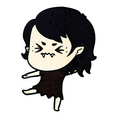 annoyed cartoon vampire girl
