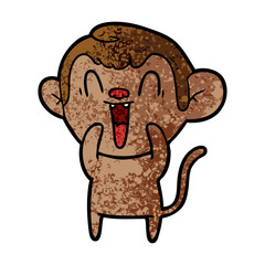 cartoon laughing monkey