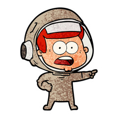 cartoon surprised astronaut