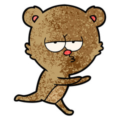 bored bear cartoon