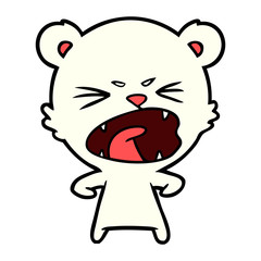 Obraz premium angry polar bear cartoon