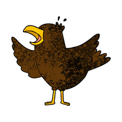 cartoon bird squawking