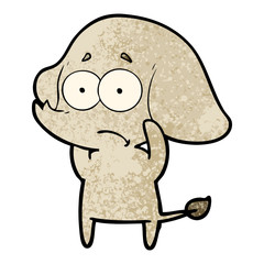cartoon unsure elephant