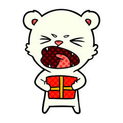 angry polar bear cartoon