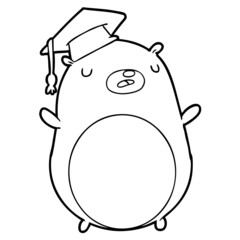 cartoon graduate bear