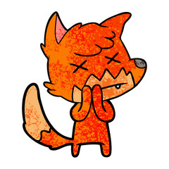 cartoon dead fox