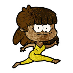 cartoon girl smiling