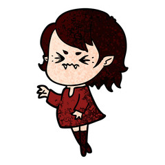 annoyed cartoon vampire girl