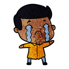 cartoon man crying