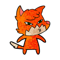 clever cartoon fox