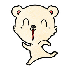 happy cartoon polar bear