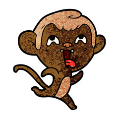crazy cartoon monkey