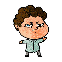 Obraz premium cartoon angry man