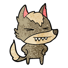 angry wolf cartoon