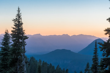 Blue Mountain Ridge at Sunset
