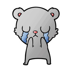 crying bear cartoon character