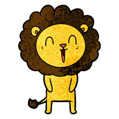 laughing lion cartoon