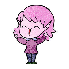 cartoon elf girl