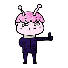 friendly cartoon spaceman