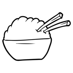 cartoon bowl of rice