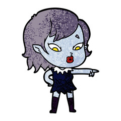 Obraz na płótnie Canvas cute cartoon vampire girl