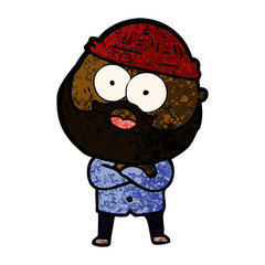 cartoon bearded man