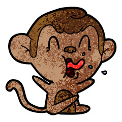 crazy cartoon monkey