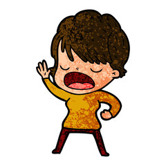 cartoon woman talking