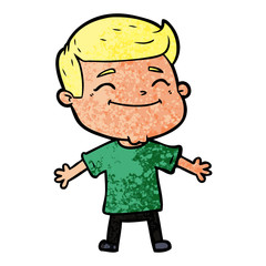 happy cartoon man with open arms