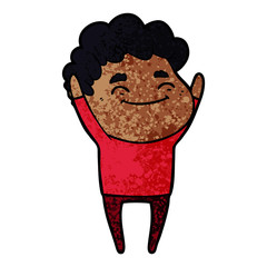 cartoon friendly man