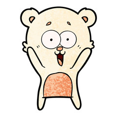 laughing teddy  bear cartoon