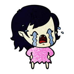 cartoon crying vampire girl