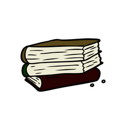cartoon stack of books