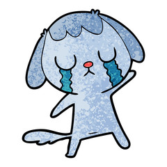 cute cartoon dog crying