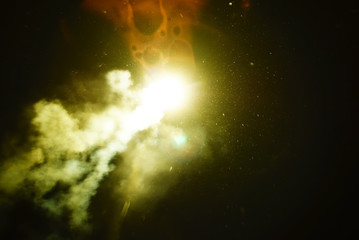 Obraz premium Explosion On The Sky At Night