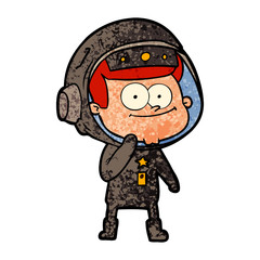 happy astronaut cartoon