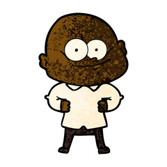 cartoon bald man staring