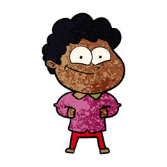cartoon happy man