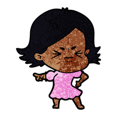 cartoon angry woman