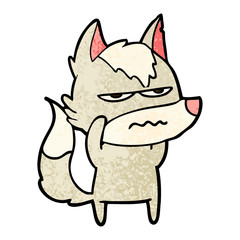 cartoon annoyed wolf